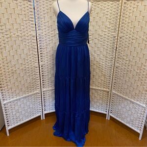 Elegant Royal Blue Maxi Dress by Betsy and Adam in a size 6